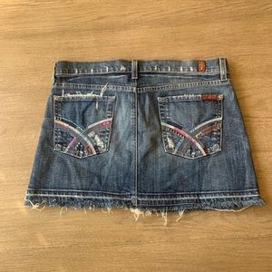7 for all mankind jeans skirt size 30